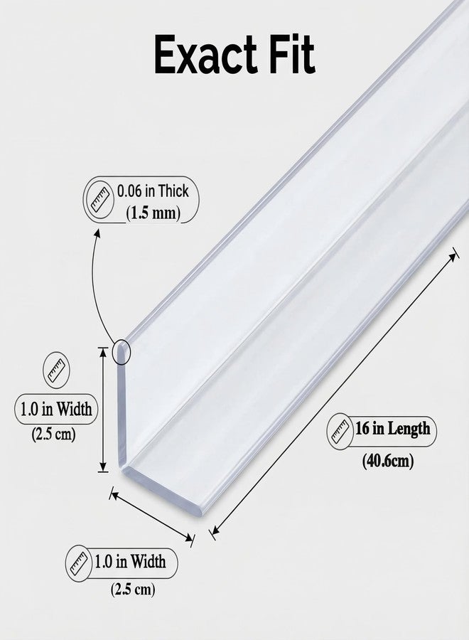 Frychee 6PCS Clear Self-Adhesive Night Stand Corner Protectors，Corner Guards & Edge Protector for Wall Door Frame Cabinet Baseboard & Door, Table, Stair (2.5x40.6cm/1.0x16in) - Image 3