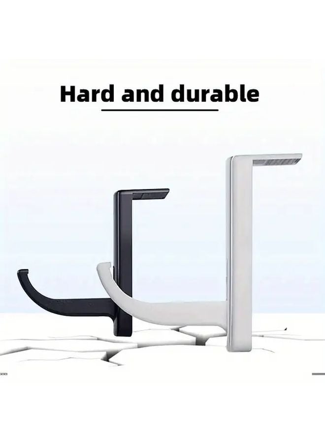 2 Piece Black Headphone Holder Hanger Wall Mount Universal Monitor Stand Hook - Image 5