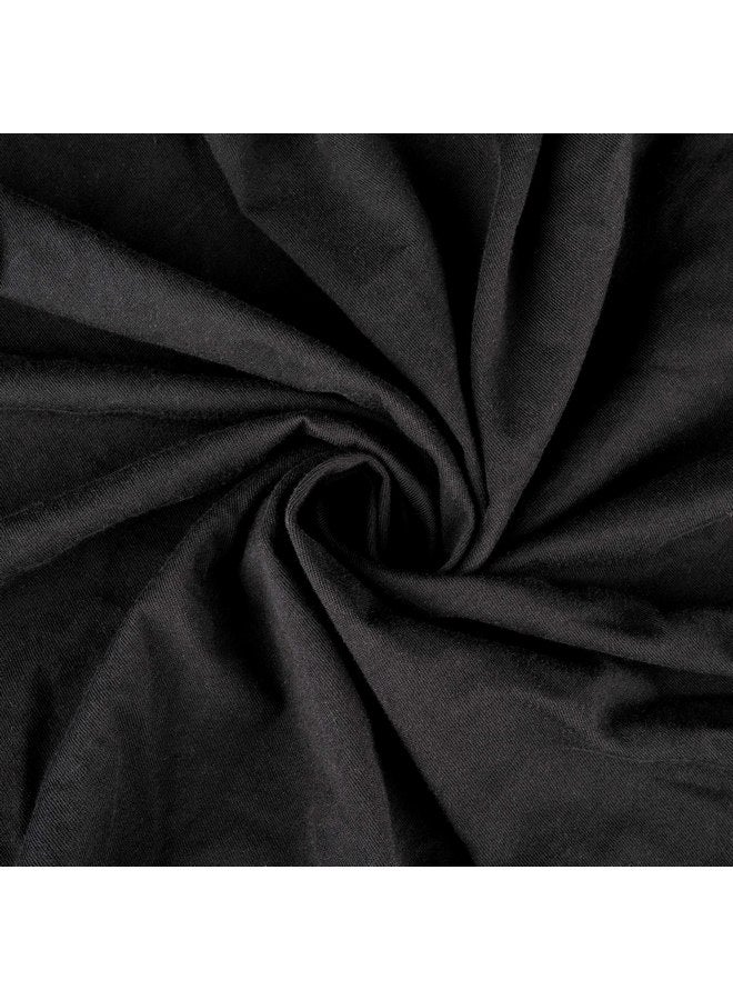 SHEETWORLD.COM SheetWorld Fitted 100% Cotton Jersey Pack N Play Sheet Fits Graco 27 x 39, Solid Black, Made in USA - Image 3