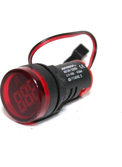 22mm 0-100A Led Current Transformer Ammeter Red