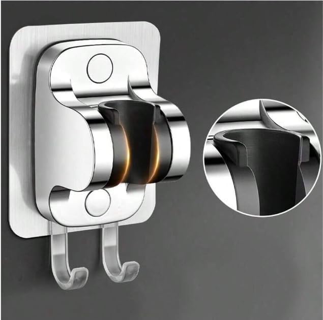 Twaraa TWARA Adhesive Adjustable Shower Head Holder Wall Mount Bracket Hand Shower Holder for Bathroom and Toilet Nail and Screw Free, no Drill Needed for Shower Holder Wall Mount Shower Bracket(1Pcs) - Image 2