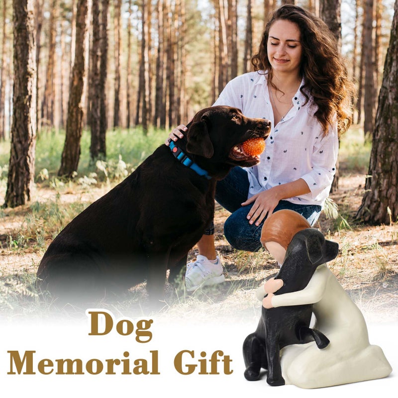 Lnrkai Black Dog Figurines Statues, Memorial Gifts for Loss of Dog, Sympathy Dogs Figurine for Pet Lovers, Hand-Sculpted Resin Black Labrador, Home Decor for Dogs Owners - Image 4