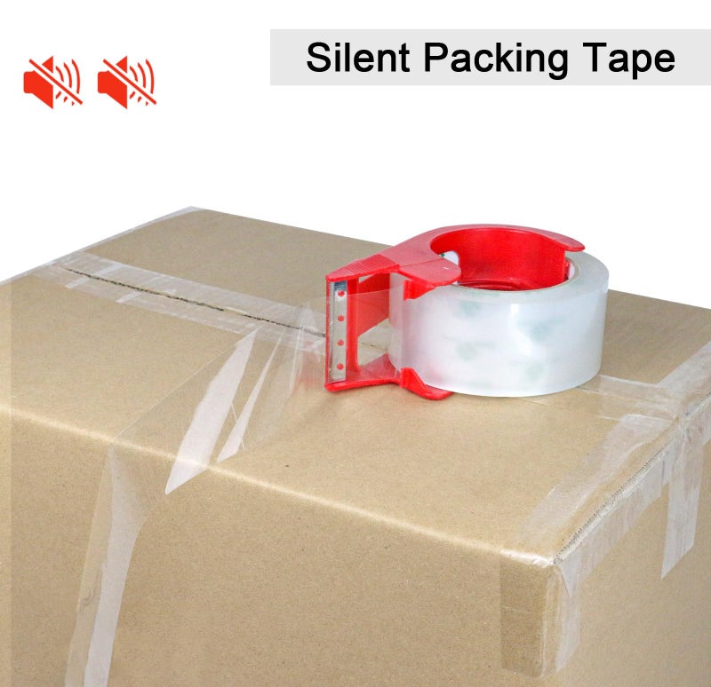 BOMEI PACK No Noise Silent Packing Tape 6 Rolls 1.88" x 55 Yards, Industrial Heavy Duty Packaging Tape for Packing Shipping Moving and Storage - Image 4