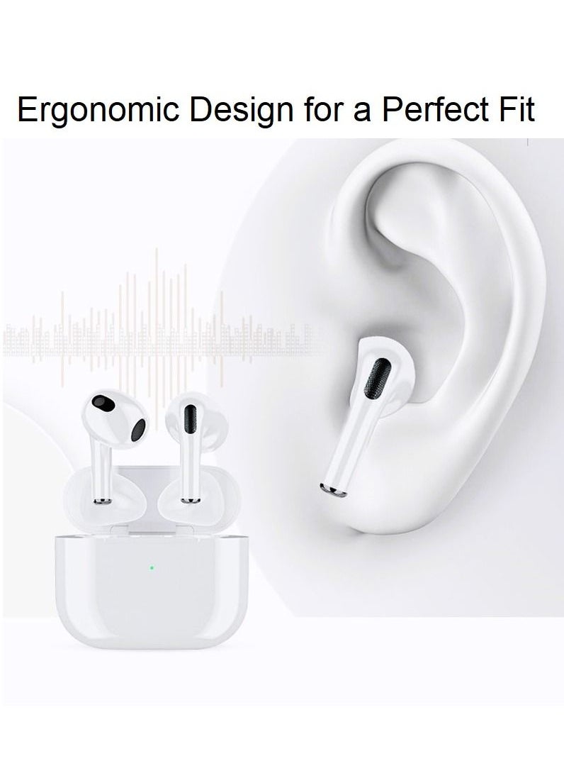 CATANES - Pro 6s Bluetooth Earphone TWS Wireless Headphone Stereo Bass Sport Headset Touch Control Earbuds for iPhone and Android White - Image 1
