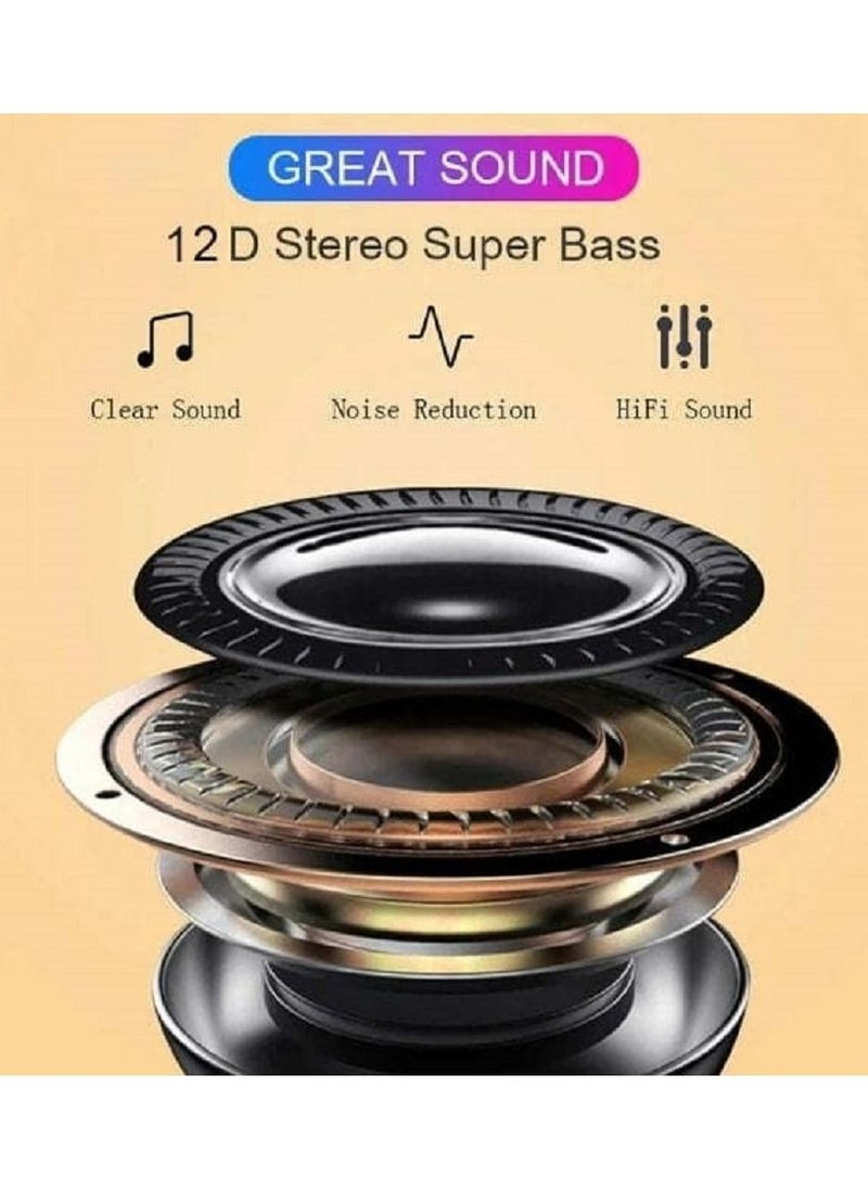 CATANES - Pro 6s Bluetooth Earphone TWS Wireless Headphone Stereo Bass Sport Headset Touch Control Earbuds for iPhone and Android White - Image 1