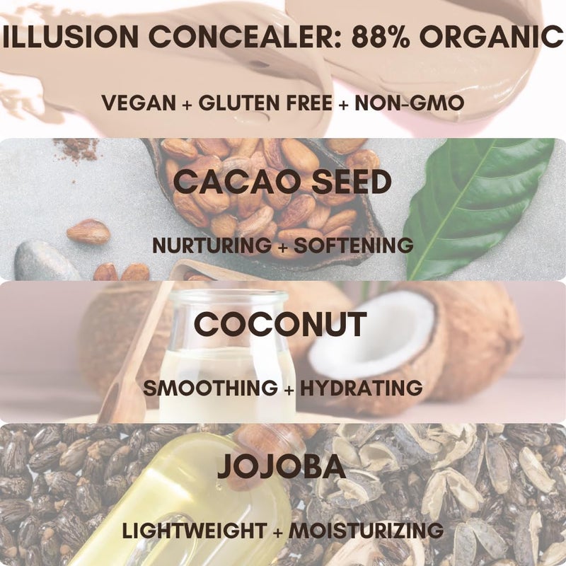 BaeBlu Organic Concealer, FULL Coverage Cover Up, 100% Natural, Made in USA, Paradise - Image 5