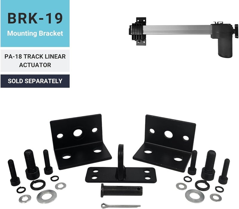 PROGRESSIVE AUTOMATIONS Mounting Bracket BRK-19 Set for Linear actuators, Made from Steel, Compatible with Linear Actuator PA-18 - Image 2
