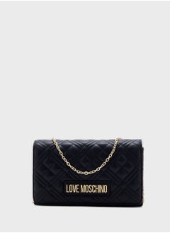 Love Moschino Chain Detailed Flap Over Clutche  - Image 1