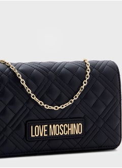 Love Moschino Chain Detailed Flap Over Clutche  - Image 4