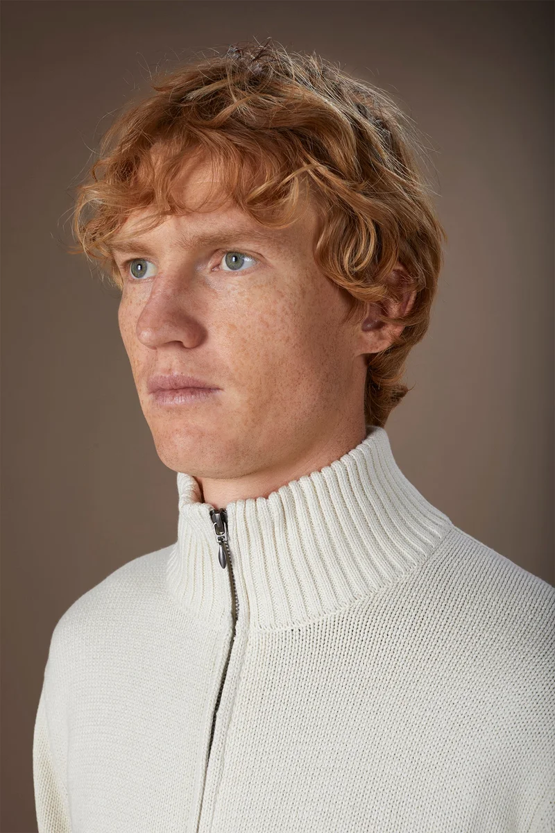 Doppelganger  Men's 100% cotton cardigan - Off White for Men | Best Price UAE