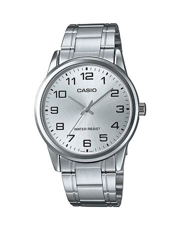 CASIO Men Water Resistant Analog Watch MTP-V001D-7B - 38 mm - Silver - Image 1