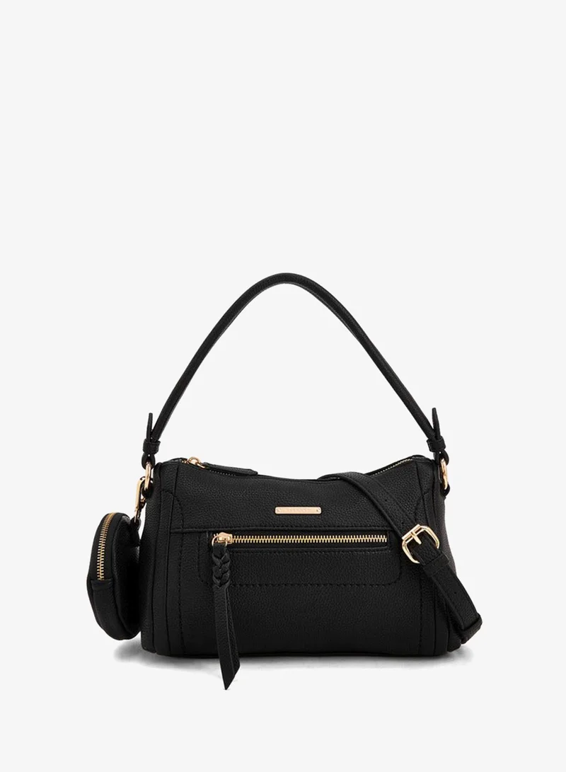Celeste Textured Shoulder Bag With Pouch