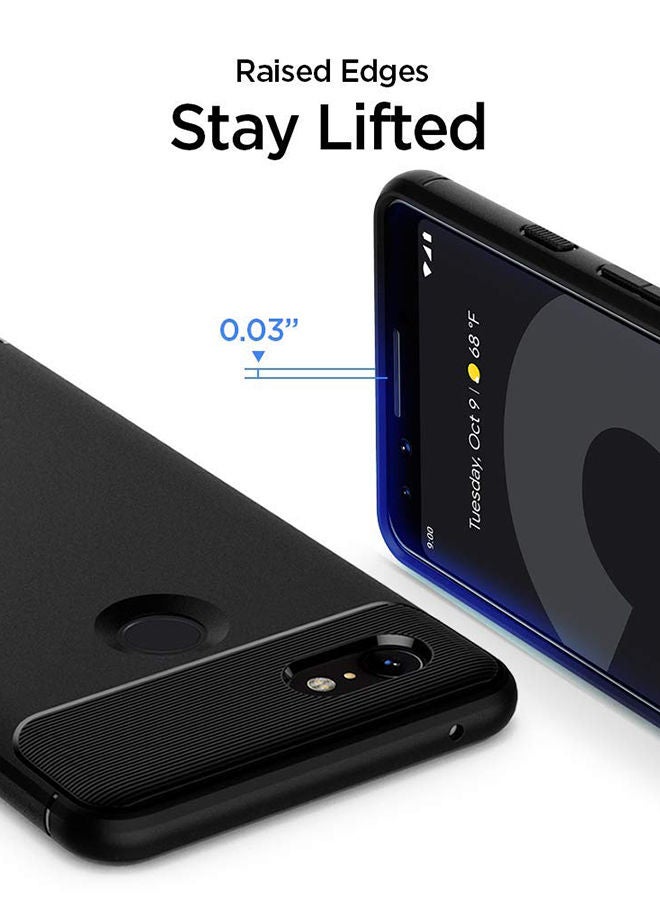NIBEMINENT Rugged Armor Protective Cover For Google Pixel 3 Matte Black - Image 3