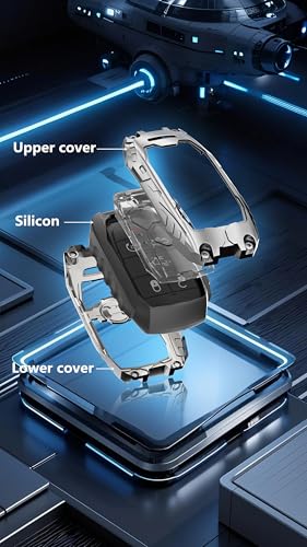TALKMOON Key Fob Cover for Dodge Key Case,Heavy Key Shell Protector Accessories for 2018-2025 RAM 1500 RAM 2500 RAM 3500 Key Fob (Silver) - Image 5