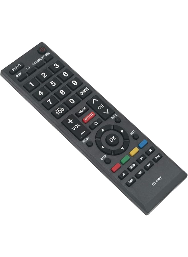 Ct 8037 Replaced Remote Control Applicable For Toshiba Tv 40L3400 40L3400U 50L3400 50L3400U 58L5400 58L5400U 58L5400Uc 65L5400 65L5400U 65L5400Uc 50L3460Um 32Av623D 37Av607P 40Lv675D
