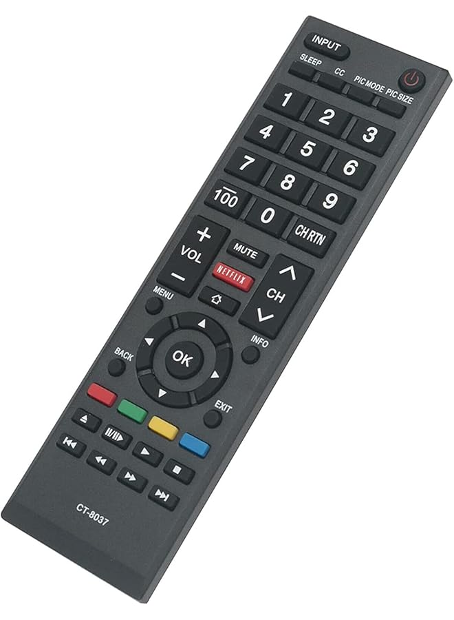 Ct 8037 Replaced Remote Control Applicable For Toshiba Tv 40L3400 40L3400U 50L3400 50L3400U 58L5400 58L5400U 58L5400Uc 65L5400 65L5400U 65L5400Uc 50L3460Um 32Av623D 37Av607P 40Lv675D
