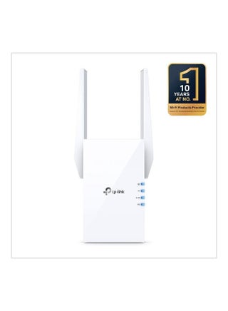 موسع نطاق AX1800 ثنائي النطاق Wi-Fi 6، موسع النطاق العريض/WiFi، معزز لاسلكي/نقطة اتصال مع منفذ جيجابت واحد وهوائيين خارجيين، وضع نقطة وصول مدمج، (RE605X) - view 2