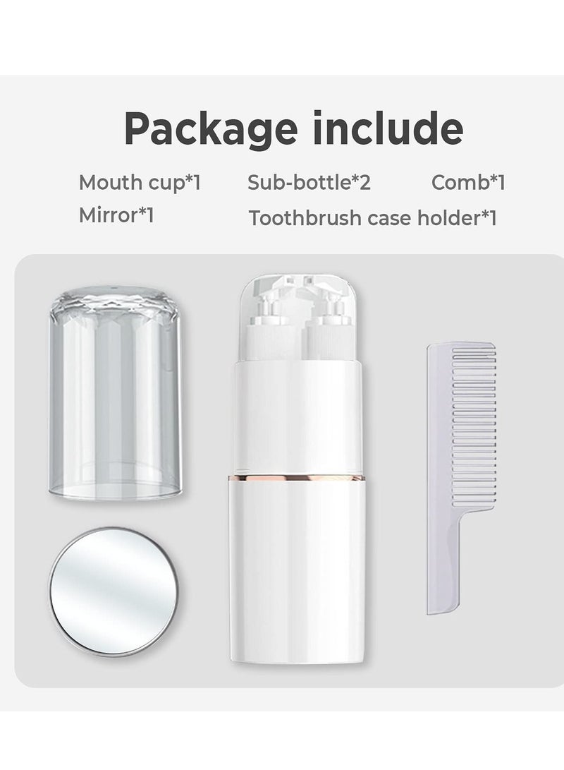 Y&D 5 in 1 Travel Toothbrush Case with Lid Portable Holder Toiletry Cup Camping School Container Wash Set - Image 4