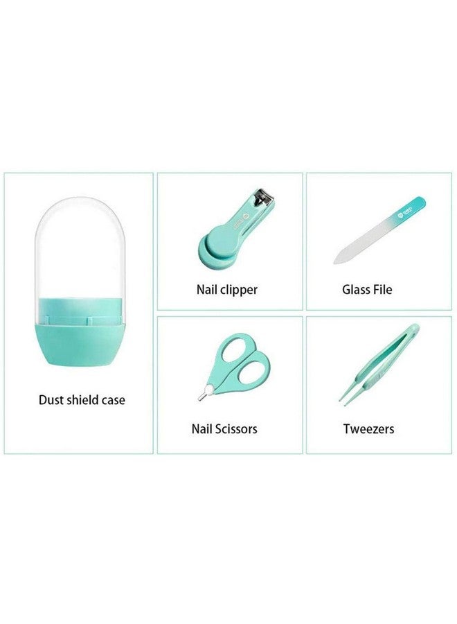 Emoly Baby Manicure Set, 4-in-1 Baby Grooming Kit, Premium Stainless Steel, Baby Nail Clippers, Scissor, File & Tweezer, Baby Nail Care Kit for Newborn, Infant & Toddler (Green) - Image 3