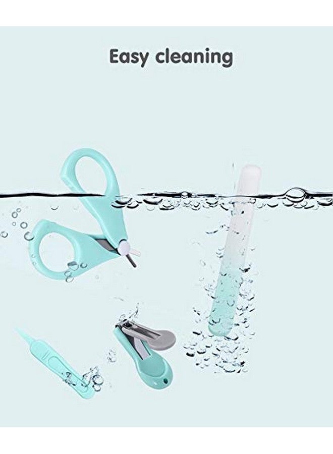 Emoly Baby Manicure Set, 4-in-1 Baby Grooming Kit, Premium Stainless Steel, Baby Nail Clippers, Scissor, File & Tweezer, Baby Nail Care Kit for Newborn, Infant & Toddler (Green) - Image 4