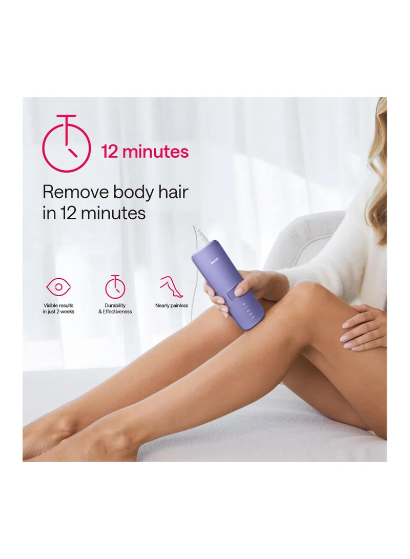 Ulike  Laser Hair Removal device for Women and Men, Air 3 Ice-Cooling IPL Device Hair Removal for Nearly Painless & Long-Lasting Results, 3 Modes & Auto Flashing for Fast Full Body Hair Removal from Home, with leather case, Purple  | Best Price UAE