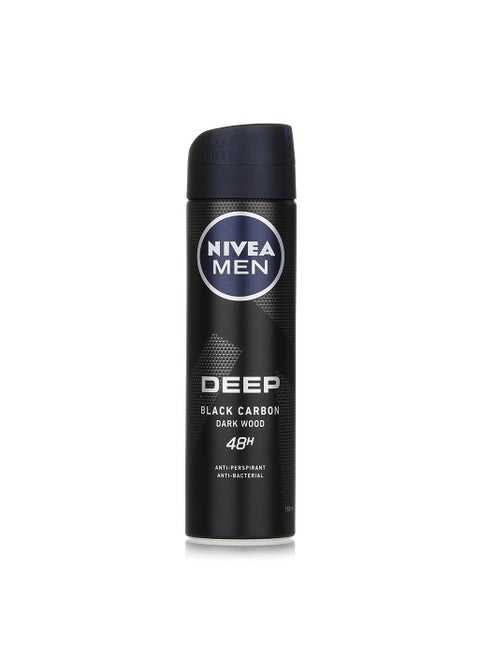 Deep Black Carbon Dark Wood Spray for Men 150ml