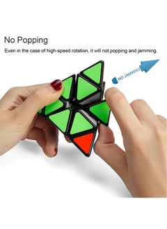 D ETERNAL D ETERNAL Speed Cube Pyraminx Pyramid Cube 3x3 High Speed Triangle Puzzle Cubes, Black,for Adult  - Image 5