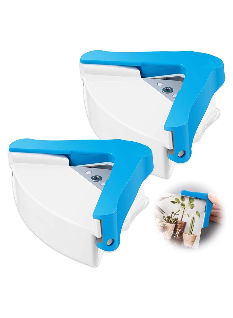 SYOSI 2Pcs Paper Corner Rounder Punches for Crafts Cutter Envelope Punch Board Hole Puncher Laminate DIY Projects Photo Card Making and Scrapbooking 5 mm - Image 1