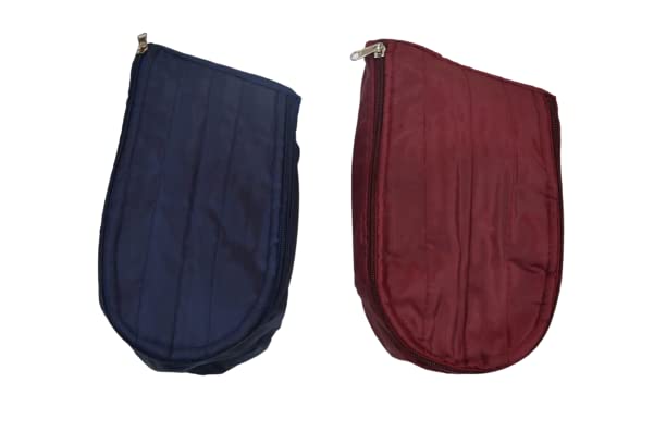 Bless Kraft Non Woven Storage Box With Zip Closer Organizer For Socks (Navy Blue and Maroon, Pack of 2) - Image 1