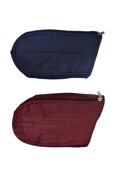 Bless Kraft Non Woven Storage Box With Zip Closer Organizer For Socks (Navy Blue and Maroon, Pack of 2) - Image 4