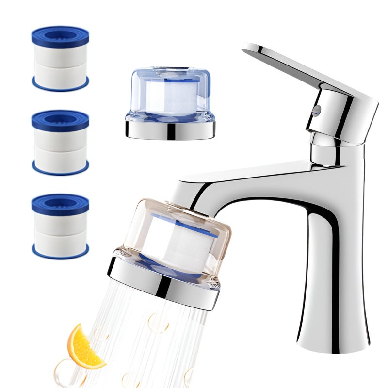 YACVRLT Water Filter for Sink Faucet â€“ Directed Faucet Water Filter with 3 Replaceable Filters & Durable Design for Kitchen & Bathroom Sinks - Image 1