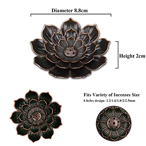 SLKIJDHFB Incense Burner - Incense Stick Holder 6 Incense Holes with Detachable Ash Catcher - Image 2