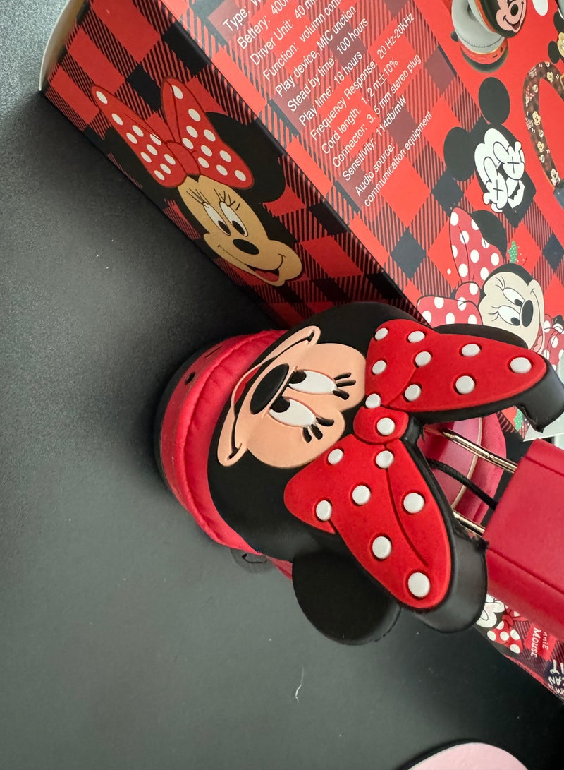 Minnie Black  Mouse Pattern Kids Bluetooth Wireless Headphones, Kids Noise Cancelling Folding Headphones, Kids TF Card Stereo Headphones, Mobile Phone, Tablet - Image 3