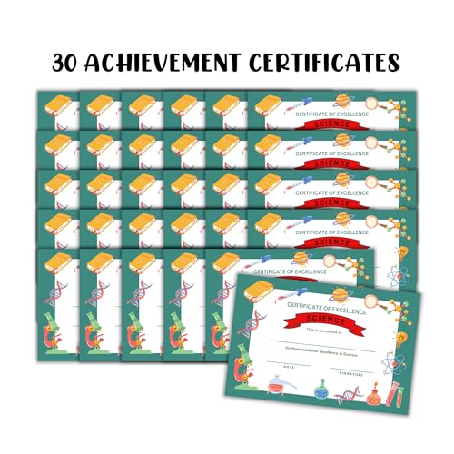 Lashicorn Science Certificate of Excellence Award 30pk 6x9” Class Recognition for STEM Student End of Year Project Fair Elementary Discovery Teacher - Image 2