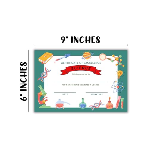 Lashicorn Science Certificate of Excellence Award 30pk 6x9” Class Recognition for STEM Student End of Year Project Fair Elementary Discovery Teacher - Image 3
