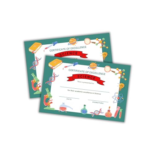 Lashicorn Science Certificate of Excellence Award 30pk 6x9” Class Recognition for STEM Student End of Year Project Fair Elementary Discovery Teacher - Image 1