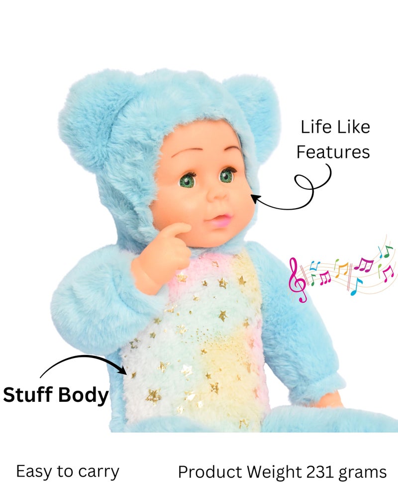 EL FIGO Doll for Girls Musical Baby Doll for Girls/Soft Plush Stuffed Toy with Sound/Birthday Gift - Return Gift for Kids - Image 3