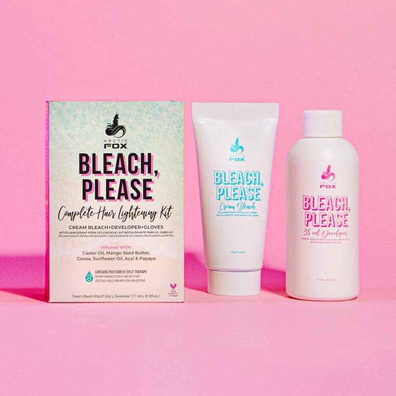 ARCTIC FOX Bleach Please Hair Lightening Kit Cream Bleach, 35 Volume Developer And Latex Free Gloves Infused With Acai, Cocoa, Sunflower Oil & Papaya! Vegan And Cruelty Free - Image 3