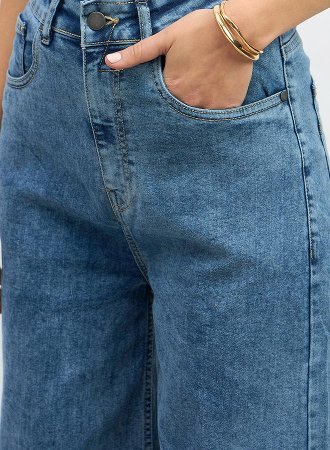 ستايلي جينز واسع بخصر مرتفع وجيوب - Image 4