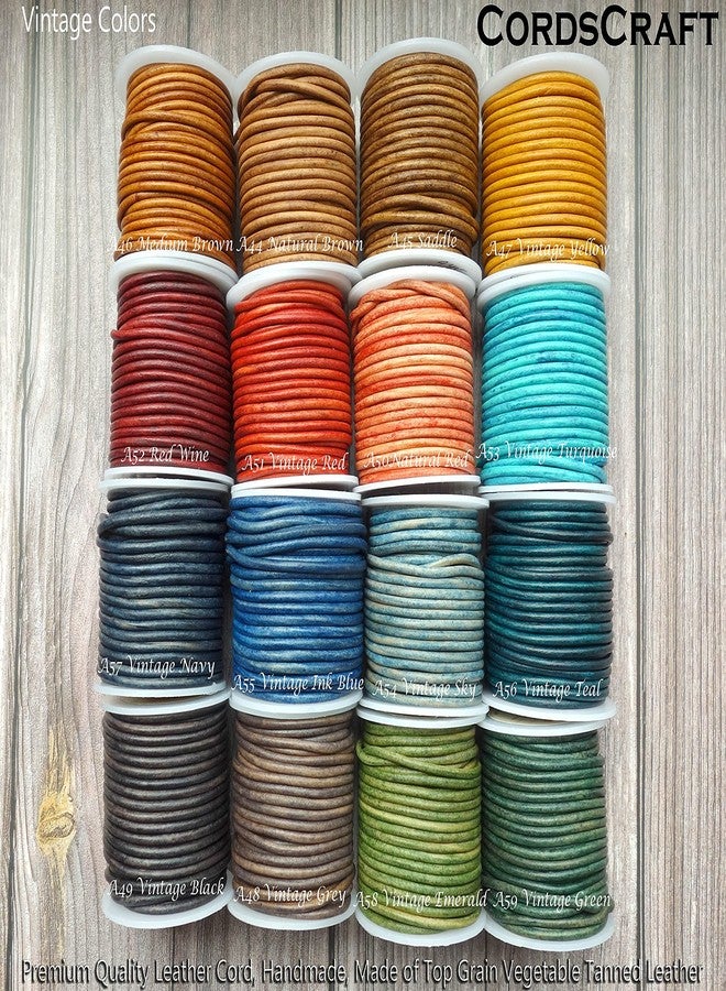 Cords Craft Thin Leather Cord 1mm Necklace for Jewelry Making, Crafts, Pendant, Bracelet, String Cording for DIY Projects Vintage Color Roll of 21.87 Yards, Vintage Green - Image 5