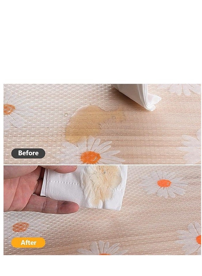 رول مفرش للادراج والارفف  غير لاصق ومضاد للماء.  قابلة للغسل وقابلة لاعادة الاستخدام؛ للثلاجة، وخزانة الملابس، ورف الاسلاك، وصندوق الادوات، وخزانة الطعام، والمكتب-متعدد الاشكال-5م - Image 2