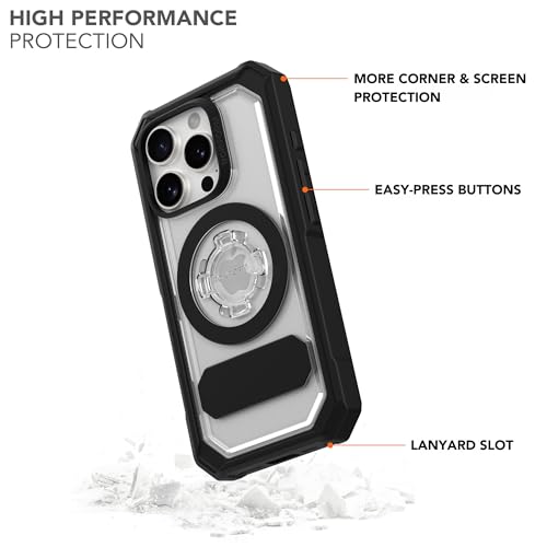 Rokform Case Compatible with iPhone 16 Pro, Crystal Series, Magnetic Cover (Clear) - Image 3