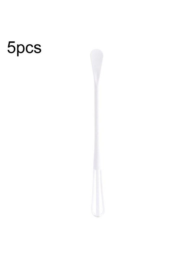 HuHa 5pcs Household Mini Whisk With Small Spoon Kitchen Multifunctional Stirring Stick(White) - Image 1