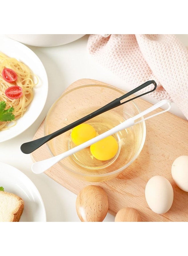 HuHa 5pcs Household Mini Whisk With Small Spoon Kitchen Multifunctional Stirring Stick(White) - Image 2