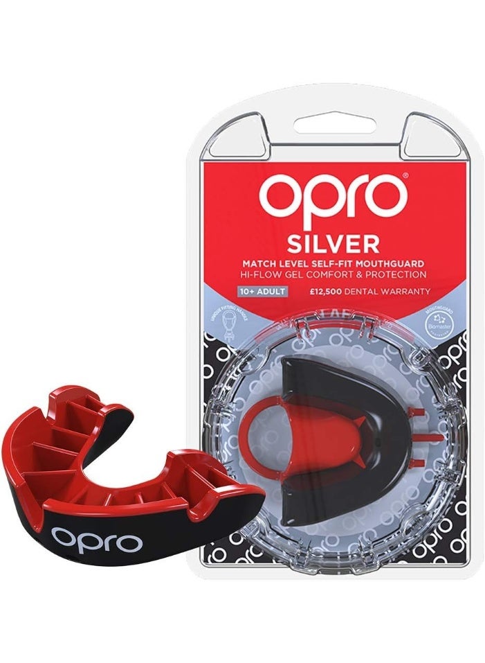 OPRO Self-fit Adult Mouthguard - Match level mouthguard with durable outer layer for enhanced impact protection and a flexible inner layer for supreme comfort and fit, Black/Red - Image 2