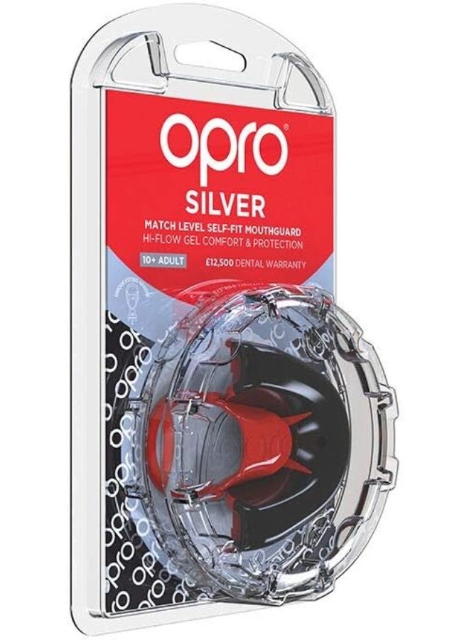 OPRO Self-fit Adult Mouthguard - Match level mouthguard with durable outer layer for enhanced impact protection and a flexible inner layer for supreme comfort and fit, Black/Red - Image 3