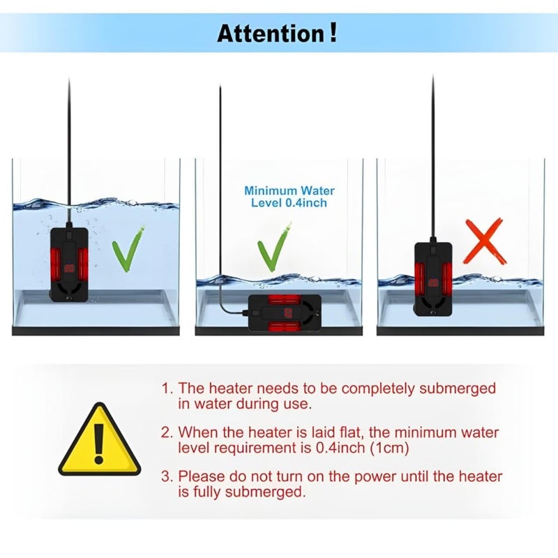 rizopets electronic aquarium heater 150 watts led heater aquarium fish tank - Image 3
