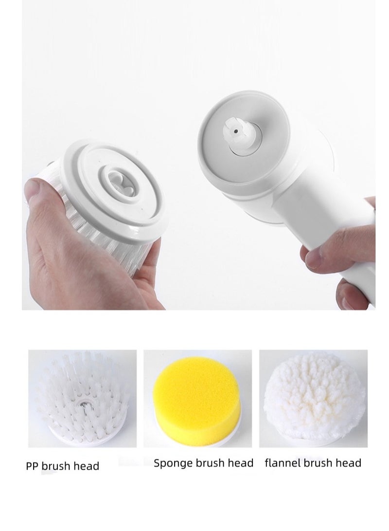 Electric Rotary Cleaning Brush, Also Known As An Electric Cleaning Brush. It Comes With 3 Replaceable Brush Heads And Is A Cordless And Waterproof Brush. It Is An Electric Scrubber Used For Cleaning Bathrooms, Balconies, Kitchens, Doing The Dishes, Etc., And For Cleaning Sinks.  - Image 3
