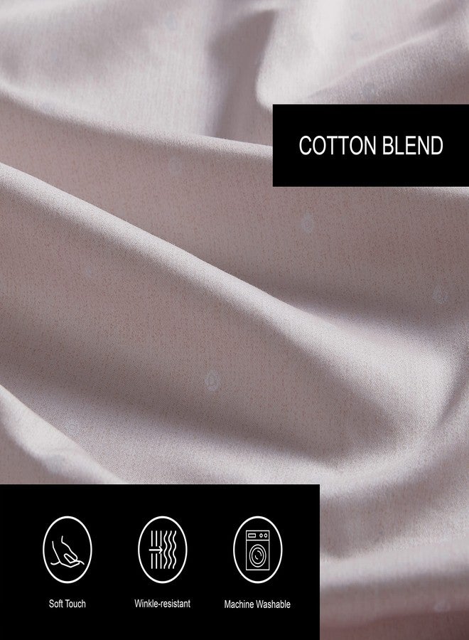 طقم ملاءات فيرا وانغ - مقاس كوين، مفروشات فاخرة من القطن الساتان، 800 خيط، ديكور منزلي ناعم وأملس (لون وردي مزخرف، مقاس كوين) - Image 4
