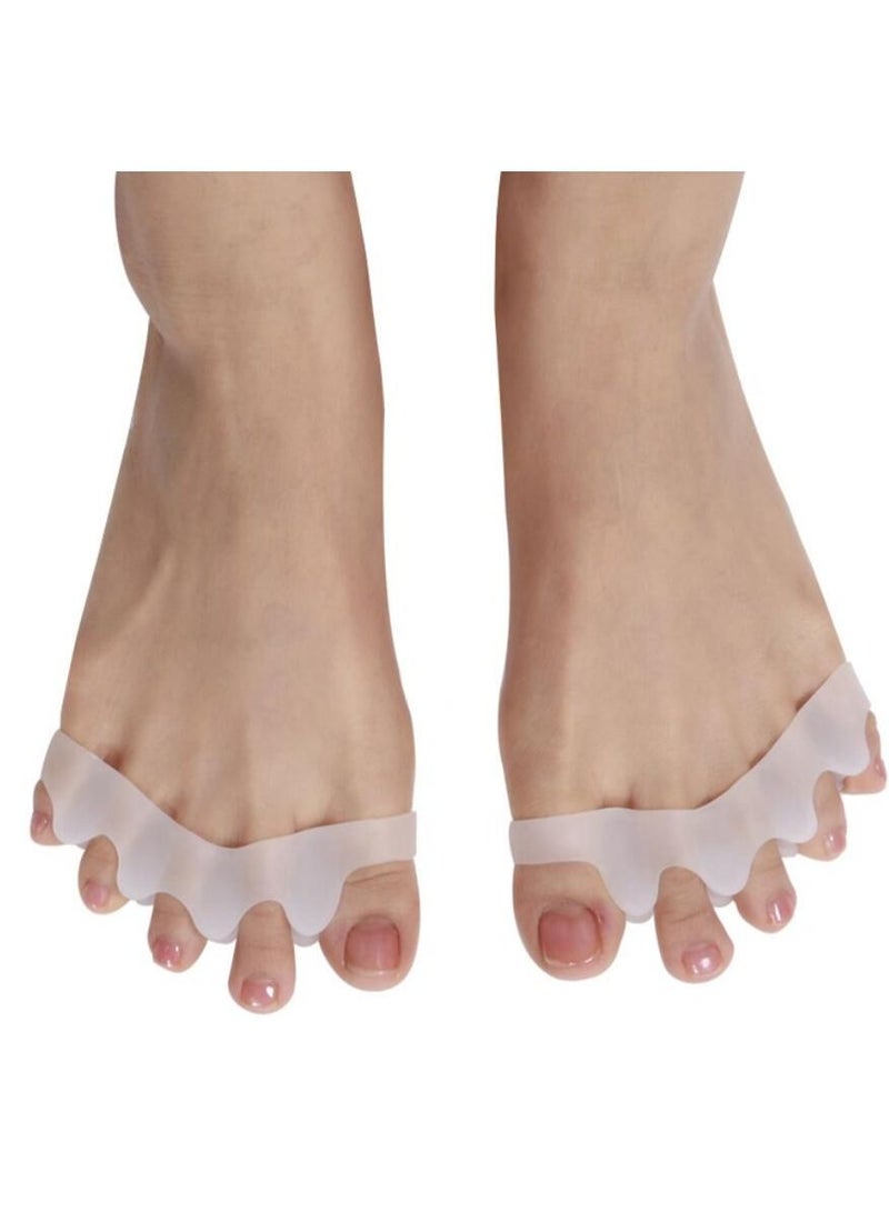 DubaiGallery Gel Toe Separator,Bestrice Toe Spacers Rubber Toe Stretchers Used for Sports Activities, Yoga Practice & Running for Men and Women Bunion Pain Relief Toe Straightener Achilles Stretcher (1 pair) - Image 1
